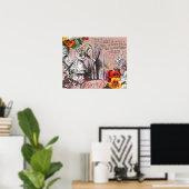 alice onzin wonderland gordijn poster (Thuiskantoor)