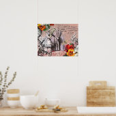alice onzin wonderland gordijn poster (Keuken)