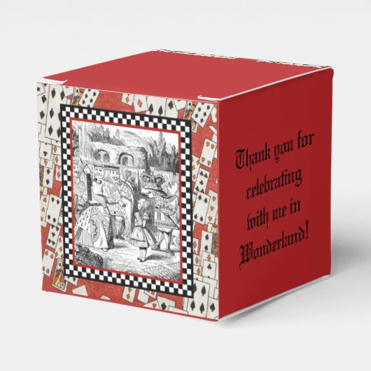 Alice op de koningin 1 bedankdoosjes (Voorkant Zijde)