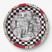 Alice op de koningin 1 papieren bordje (Voorkant)