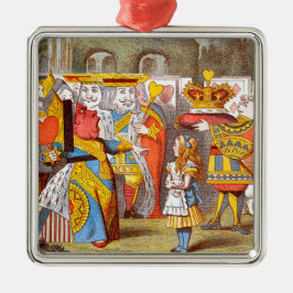 Alice op de koningin 2 metalen ornament