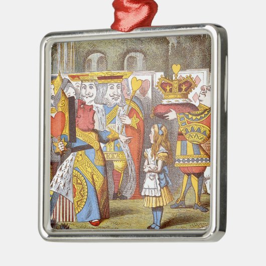 Alice op de koningin 2 metalen ornament (Links)