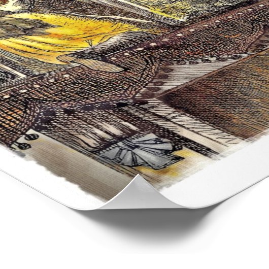 Alice op de Mantle Poster (Hoek)