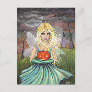 Alice op Halloween Ansichtkaart door Molly Harriso Briefkaart