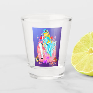 Alice op verjaardagstaart shot glas