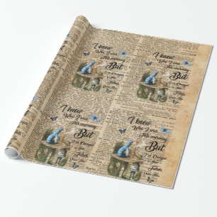 Alice, Paddestoel en Jin, het Vintage Art. van het Cadeaupapier