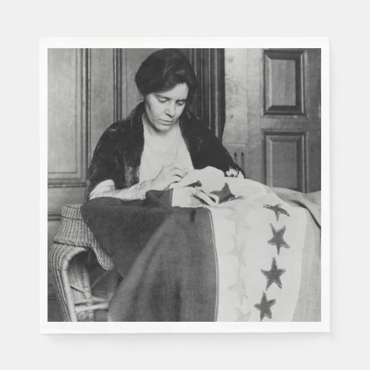 Alice Paul, de vlag van het Naaiend Suffrage, 1910 Servet (Voorkant)