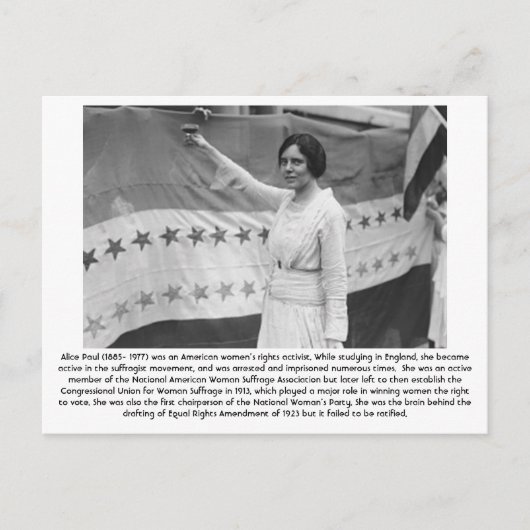 Alice Paul - Feminist Briefkaart (Voorkant)