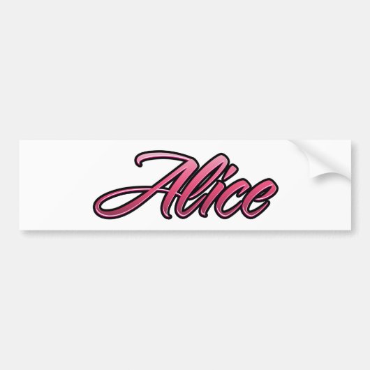 Alice pink Aufkleber Sticker (Voorkant)