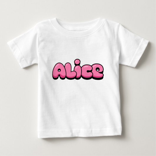 Alice Pink Baby T-Shirt (Voorkant)