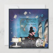 Alice & Pink Flamingo Wonderland Baby shower Kaart (Voorkant)