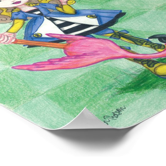 Alice Plays Croquet Poster (Hoek)