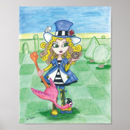 Alice Plays Croquet Poster (Voorkant)