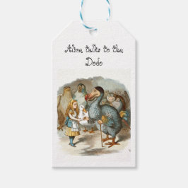 Alice praat met de Dodo Cadeaulabel