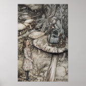 Alice praat met de kleine rups poster (Voorkant)