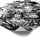 Alice praat met Garden Flowers Poster (Hoek)