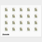 Alice praat met Rups Ronde Sticker (Vel)