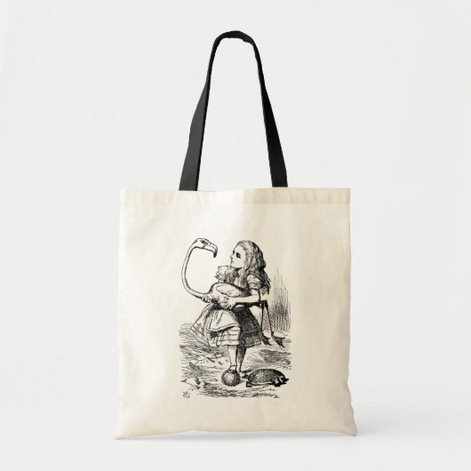 Alice probeert croquet te spelen met een flamingo tote bag (Voorkant)
