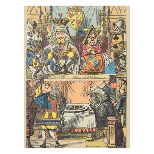 Alice Proces van de Schoppenboer Antiek Tafelkleed (Voorkant)
