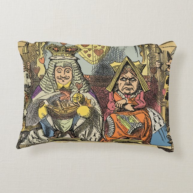Alice Proces van de Schoppenboer Oudheidkundig Accent Kussen (Achterkant)
