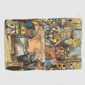 Alice Proces van de Schoppenboer Oudheidkundig Golfhanddoek (Horizontaal)