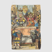 Alice Proces van de Schoppenboer Oudheidkundig Golfhanddoek (Voorkant)