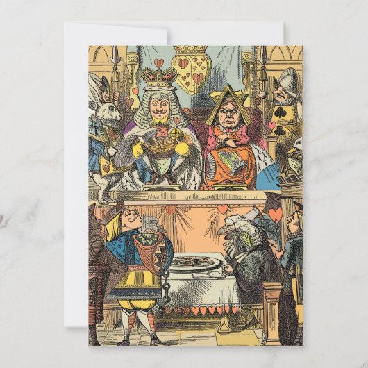 Alice Proces van de Schoppenboer Oudheidkundig Kaart (Achterkant)