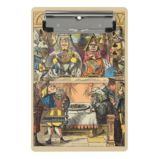 Alice Proces van de Schoppenboer Oudheidkundig Mini Klembord (Voorkant)