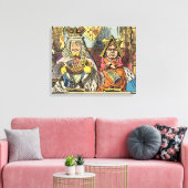 Alice Proces van de Schoppenboer Vintage Canvas Afdruk (Insitu (Woonkamer))