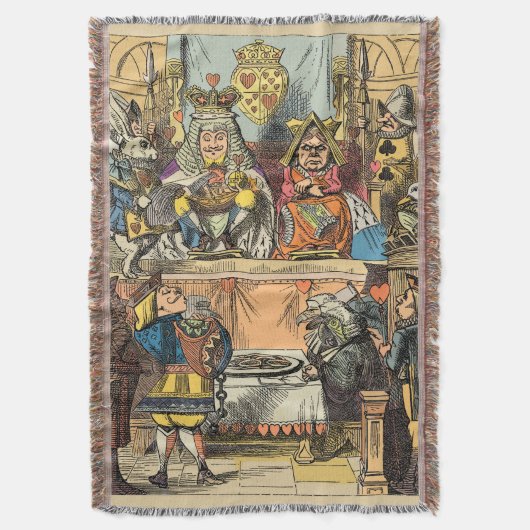 Alice Proces van de Schoppenboer Vintage Deken (Voorkant Verticaal)