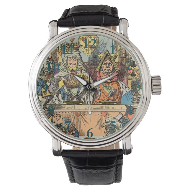 Alice Proces van de Schoppenboer Vintage Horloge (Voorkant)