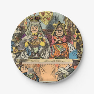 Alice Proces van de Schoppenboer Vintage Papieren Bordje