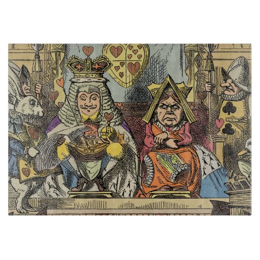 Alice Proces van de Schoppenboer Vintage Snijplank (Voorkant)