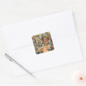 Alice Proces van de Schoppenboer Vintage Vierkante Sticker (Envelop)