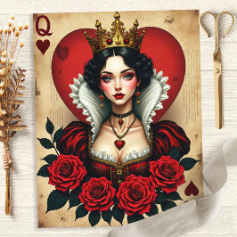 Alice Queen of Hearts Rozen Scrapbook Paper