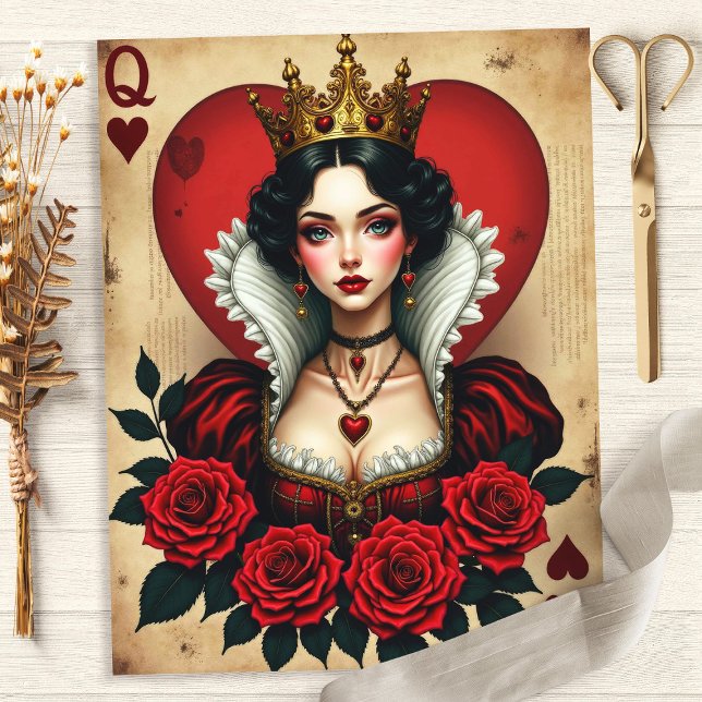 Alice Queen of Hearts Rozen Scrapbook Paper (Creator heeft geüpload)