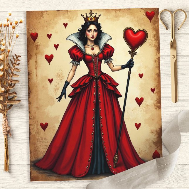 Alice Queen of Hearts Scrapbook Papier (Creator heeft geüpload)
