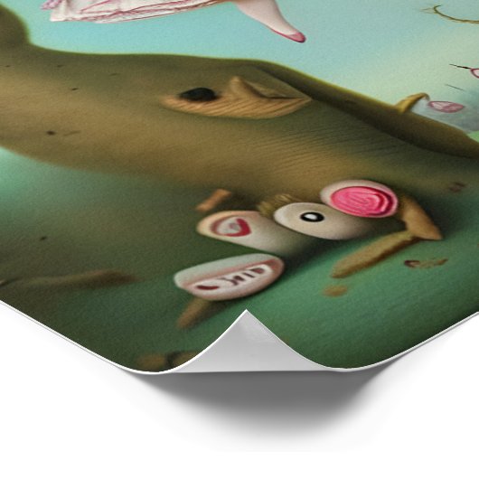 Alice - Quirky Surreal Pop Art Poster (Hoek)