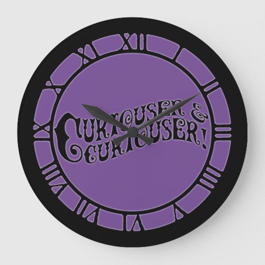 Alice Quote Curiouser en Curiouser Grote Klok (Voorkant)