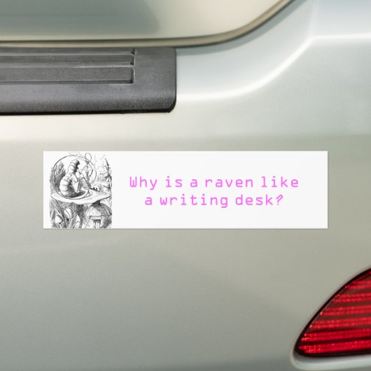 Alice raadpleegt de Caterstyle Bumpersticker (Op auto)