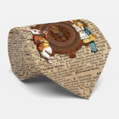 Alice & Rabbit  Dictionary Art Stropdas (Opgerold)