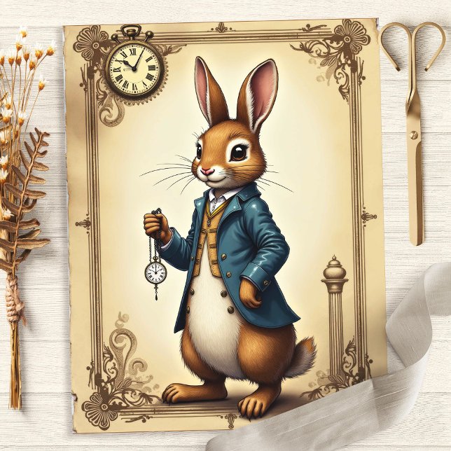 Alice Rabbit Portrait Scrapbook Paper (Creator heeft geüpload)