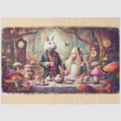 Alice & Rabbit Verhaalboek Thee Feestje Decoupage Tissuepapier (Voorkant)