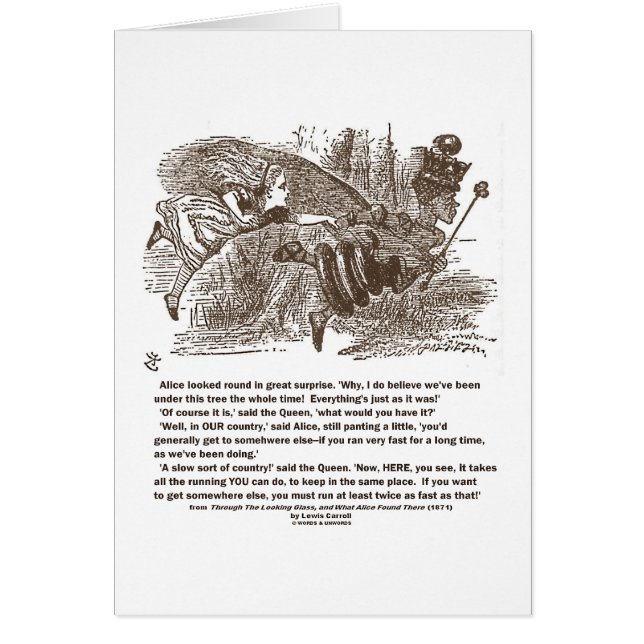 Alice Red Queen die op dezelfde plek blijft (Voorkant)