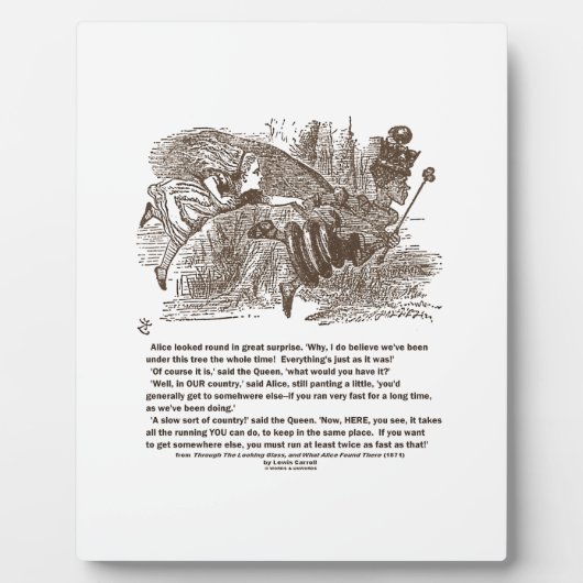 Alice Red Queen die op dezelfde plek blijft Fotoplaat (Voorkant)