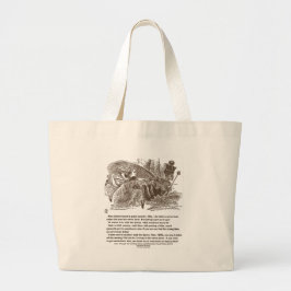 Alice Red Queen die op dezelfde plek blijft Grote Tote Bag