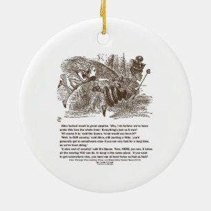 Alice Red Queen die op dezelfde plek blijft Keramisch Ornament