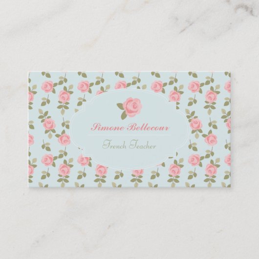 Alice Romantic Rozen Visitekaartje (Voorkant)