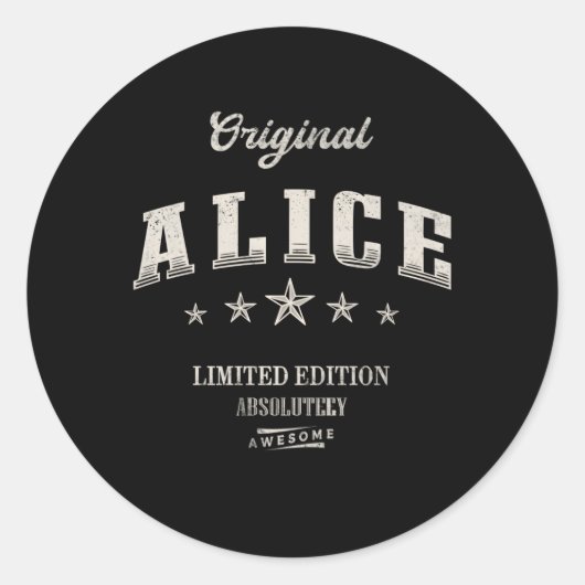 Alice Ronde Sticker (Voorkant)
