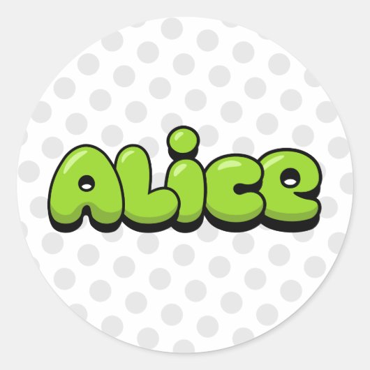 Alice Ronde Sticker (Voorkant)